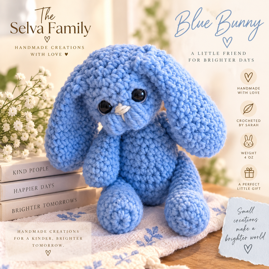 Sarah’s Handmade Blue Bunny — One of One ♡